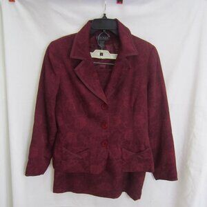 Blacker Women's 2pc Burgundy Skirt Suit, sz 12
